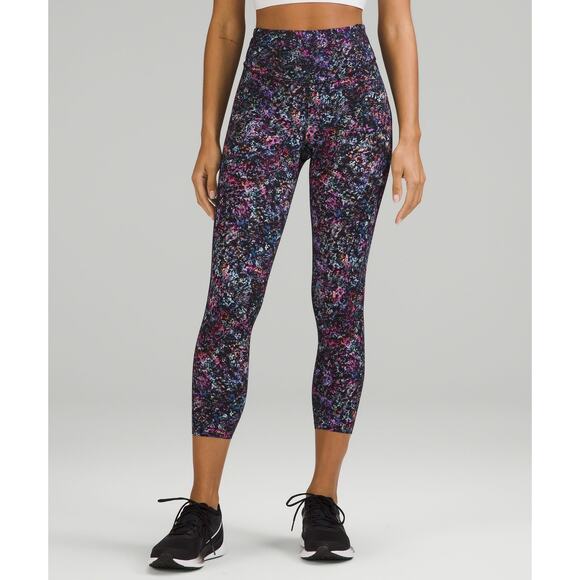 Lululemon Base Pace High-Rise Crop 23" Floral Spray Multi - 12 - Picture 1 of 5